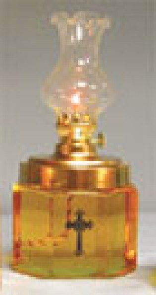 Λάμπα παραφίνης γυάλινη με μηχανή μεγάλη 00.500.089